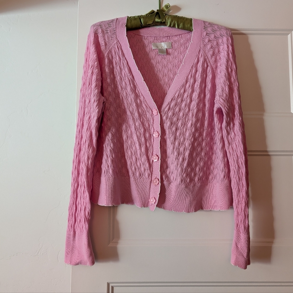 Rachel Parcell Knit Cardigan Pink Size Xxl
